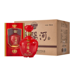 浏阳河酒 名酿6 52度 浓香型白酒 475ml*6瓶 整箱装(内含礼品袋)