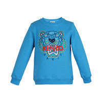 KENZO KIDS 高田贤三 奢侈品童装 男童蓝色棉质虎头图案长袖卫衣 KN15648 50 6A/6岁/116cm