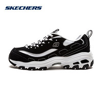 斯凯奇（Skechers）休闲运动鞋 D'lites 黑白熊猫款 情侣款男女同款 66666179-BKW 黑色/白色 35