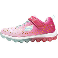 斯凯奇(Skechers)女童星星点缀轻质魔术贴 防滑耐磨缓震气垫运动鞋 80144L 浅粉色/浅绿色 28.5