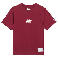 HUF 男士酒红色短袖T恤 TS00832-BURGUNDY-S