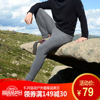 伯希和(pelliot)户外抓绒裤男女秋冬保暖加厚抓绒长裤(12631102) 男灰色 M