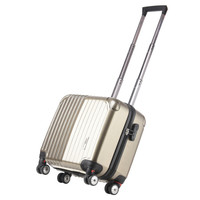 秀乐途(Surelaptop) 拉杆箱商务登机箱镜面ABS+PC静音万向轮密码锁旅行箱3036-17钛金17英寸