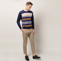 海之宁 中年保暖内衣男加绒加厚套装可外穿冬季防寒保暖打底棉毛衫中青年韩版休闲 7006宝兰 XXL码