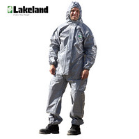 雷克兰（Lakeland）凯麦斯连体带帽高危害化学品防护服 CT3S428 灰色 2XL