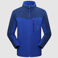 富铤(FORTEI)棉衣男棉服2019秋冬新款抓绒衣男情侣款摇粒绒开衫保暖外套 W801 彩蓝(男款) XL