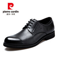 皮尔卡丹（pierre cardin）商务英伦时尚圆头系带男士皮鞋 黑色 43