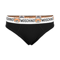 MOSCHINO UNDERWEAR 莫斯奇诺 男士黑色小熊logo图案三角内裤 1 A4712 8119 0555 S码