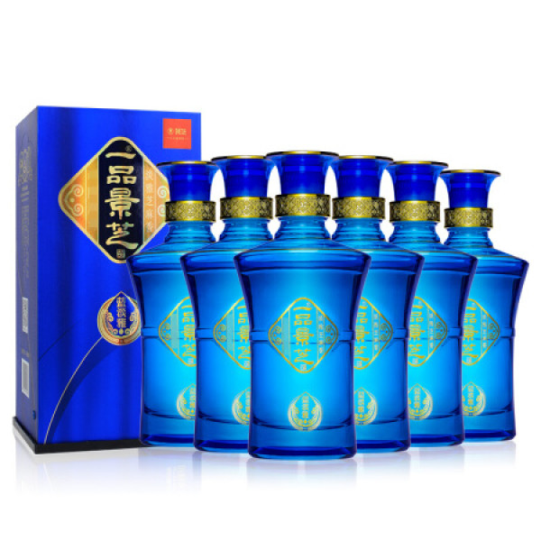 商品景芝52度芝麻香型白酒 一品景芝 蓝淡雅 500ml*6瓶 整箱装 山东