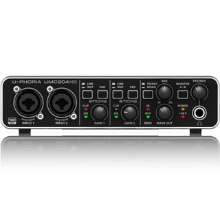 百灵达（Behringer） UMC204HD 外置声卡 录音声卡 USB声卡