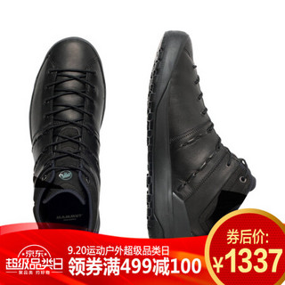 Mammut/猛犸象 男士GTX户外减震登山徒步鞋 3020-06090 黑色-黑色  42.5