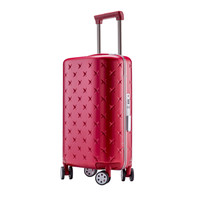 CCS铝框拉杆箱万向轮行李箱男女旅行箱登机箱 魅力红 20英寸