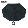 obolts 自动反向伞双层长柄雨伞男女晴雨伞创意防风汽车免持式可站立折叠反骨伞 黑色