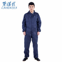 劳保佳 连体工作服  汽修 电焊 仓储搬运工作服 喷漆服 带帽防尘连体 工服劳保服 藏蓝色薄涤卡连体服 XXL