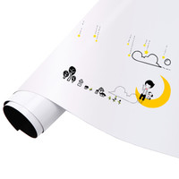 AUCS 软白板墙贴白板贴300*90cm 写字板办公会议挂式自粘带背胶 RBB3090