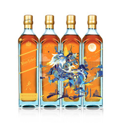 尊尼获加(JOHNNIE WALKER)蓝方 蓝牌 苏格兰进口洋酒 调配威士忌(祥瑞麒麟特别版)750ml