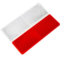 腾驰 CT 货车反光板 汽车用塑料反光贴车身贴红白警示标识夜光反射器20片(红白各10片)