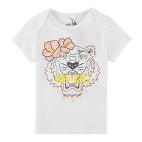 KENZO KIDS 高田贤三 奢侈品童装 女童白色棉质虎头T恤 KN10023 01 4A/4岁/104cm