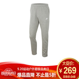 移动端：NIKE 耐克 男子 长裤 CLUB PANT OH FT 运动裤 BV2714-063暗麻灰色L码