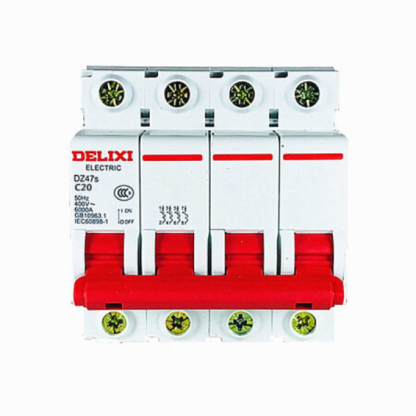 4p c型 20a四相四线带零线漏电保护空气开关家用