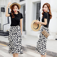 BANDALY 蹦跶狸 夏季女装新款半身裙女牛油果绿裙子两件套很仙的法国小众桔梗裙 HZ3065-2989 黑色 M