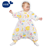 米乐鱼 婴儿睡袋儿童包被宝宝抱被防踢被分腿款 双层数字狮110*64cm