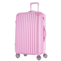 旅行之家(Travelhouse)T8188 拉杆箱飞机轮密码箱子托运行李箱包28英寸粉色