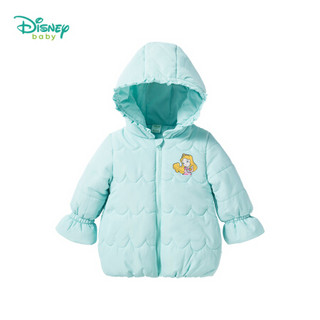 迪士尼（Disney）童装宝宝带帽外出服棉袄女童外套秋冬新款保暖夹棉上衣184S1051 浅绿 12个月/身高80cm