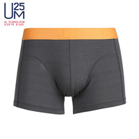 爱慕集团UM25内衣炫彩腰带莫代尔中腰平角内裤高腰边男士内裤UM23AQ1深灰色170/S