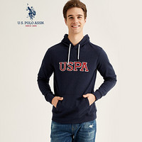 U.S. POLO ASSN. 卫衣男2019新款连帽美式休闲潮流时尚印花运动衣1191110001藏蓝色L/175