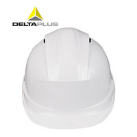 代尔塔（DELTAPLUS）102012 高密度聚丙烯(PP)  带透气孔安全帽 白色 1个（需另配JUGALPHA下颚带）定制款