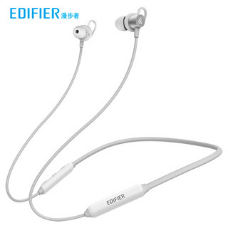 Edifier/漫步者 W200BT 经典版 磁吸入耳式 无线运动蓝牙线控耳机 手机耳机 音乐耳机 带麦可通话 金属银