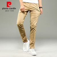 皮尔卡丹（pierre cardin）203719-0102 春夏新款直筒弹力商务休闲宽松牛仔裤男719杏色 33