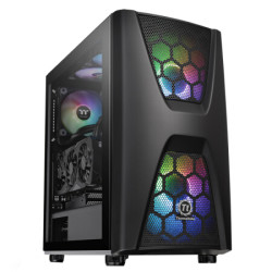 Tt(Thermaltake)Commander C34TG 机箱水冷电脑主机(20cmARGB风扇*2/静音风扇*1/钢化玻璃侧透/宽广机架)