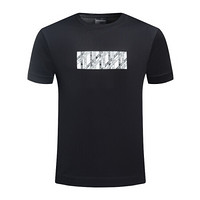 EMPORIO ARMANI阿玛尼奢侈品男士品牌装饰带简约短袖T恤 3G1TM5-1JTUZ BLACK-F066 L