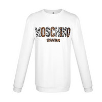 MOSCHINO 莫斯奇诺 男士白色棉质logo印花卫衣 3 A1704 2321 0001 XS码