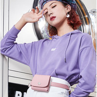 骆驼(CAMEL) 卫衣男女潮流运动连帽套头衫宽松休闲薄款学生外套 C9W142625 女款紫红色 L