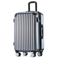 旅行之家(Travelhouse)拉链万向轮拉杆箱女托运行李箱女登机箱T1692 灰色(有扩展层) 28英寸出国游学
