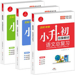 2019年名校冲刺 语文+数学+英语小升初总复习（套装共3册） 开心教育 衔接教材 真题详解 轻