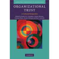 Organizational Trust: A Cultural Perspective[组织化信任：文化视角]