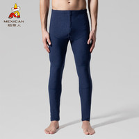 稻草人保暖裤男中厚加绒弹力修身棉毛裤线裤绒裤男士秋冬打底裤 86912 宝蓝 L