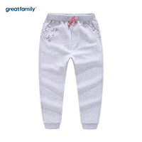 歌瑞家（greatfamily）A类女童针织长裤秋新款儿童裤子 灰色130cm