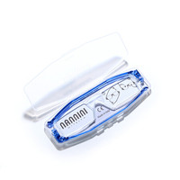 纳尼尼进口老花镜男女轻薄时尚CP1 折叠便携高清舒适老花眼镜 蓝色 200度(55-59岁)