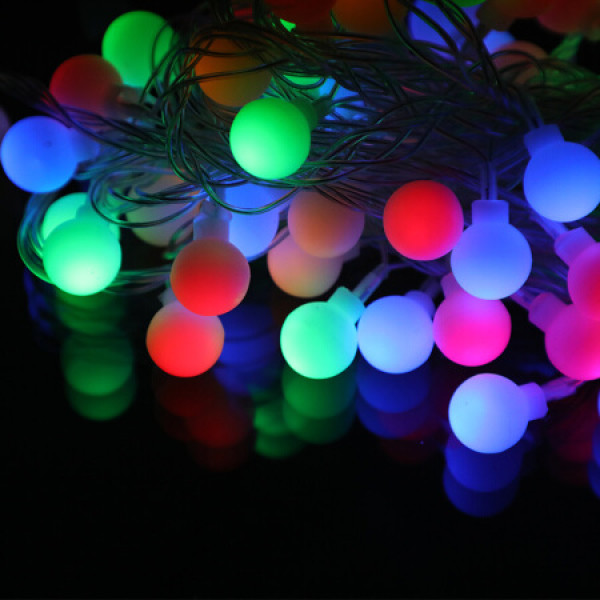 尾插 led灯小彩灯阳台卧室氛围灯梦幻浪漫彩灯球节日婚庆装饰防水串灯