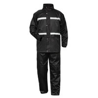 星工(XINGGONG)成人雨衣雨裤套装 户外高反光环卫保洁服道路铁路施工雨具 电动车摩托车定制 黑色175码