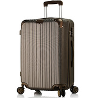 普奈达（PRNEID）防刮拉杆箱28英寸铝镁合金行李箱男女万向轮旅行箱 钛金色