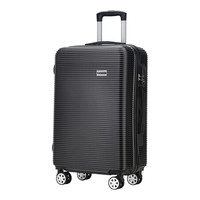 秀乐途(Surelaptop) 万向轮拉杆箱耐磨抗摔24英寸旅行箱男女行李箱登机箱 黑色