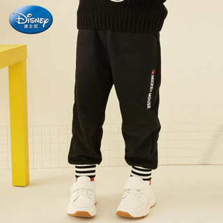 迪士尼 Disney 童装男童宝宝针织长裤儿童裤2019秋 DA931ME04 碳黑 110