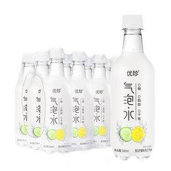 优珍苏打水汽水饮料 气泡水 无糖含气 500ml*15瓶 青瓜柠檬味 0糖 0脂肪 0千焦 *5件