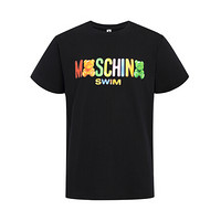 MOSCHINO Swimwear 莫斯奇诺 男士彩色糖果系列黑色棉质短袖T恤 3 A 1910 2325 0555 S码